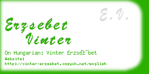 erzsebet vinter business card